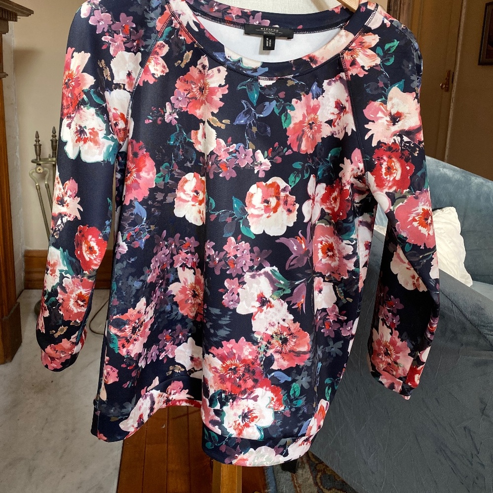 MaxMara Weekend Floral Jersey M EUC